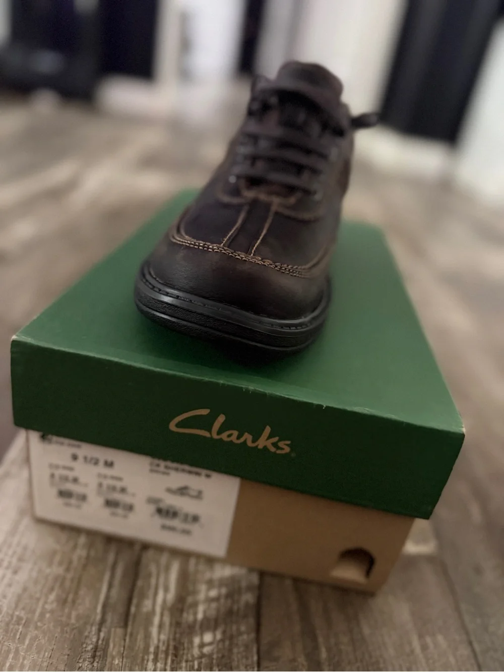 Clarks Men's Dark Brown Leather Lace-Up Oxford